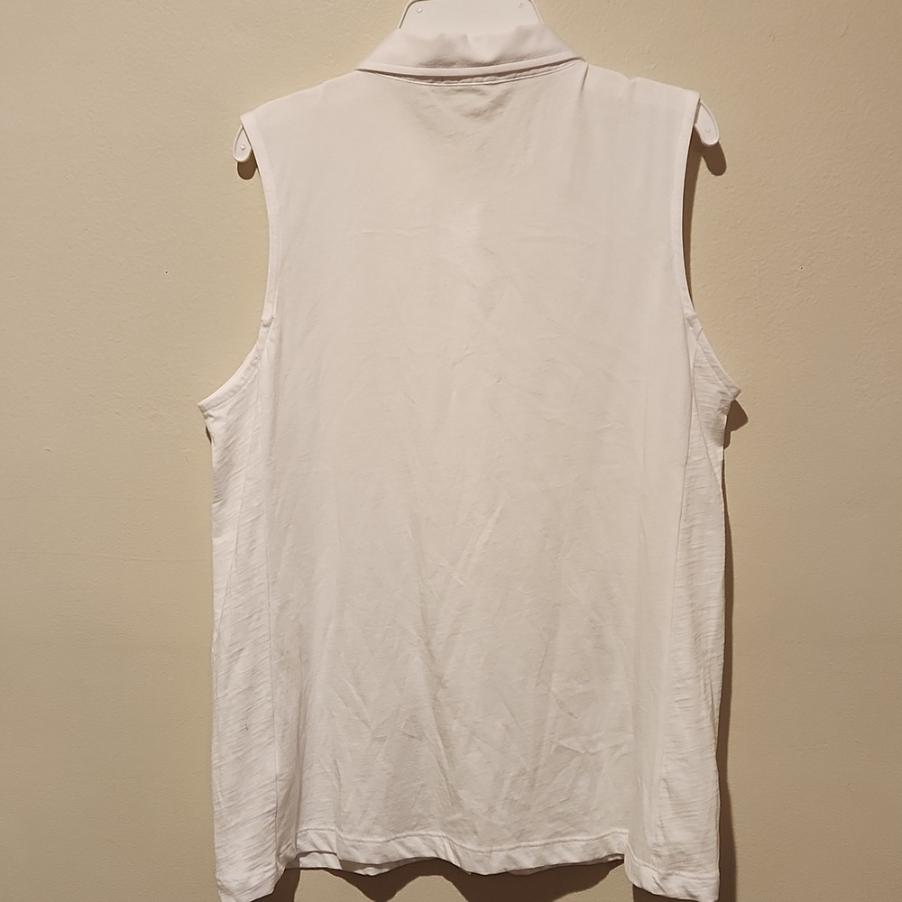 ❤️ NWT! GOLDIE LEWINTER PIMA COTTON SLEEVELESS BUTTON DOWN TOP, MEDIUM - Picture 6 of 6